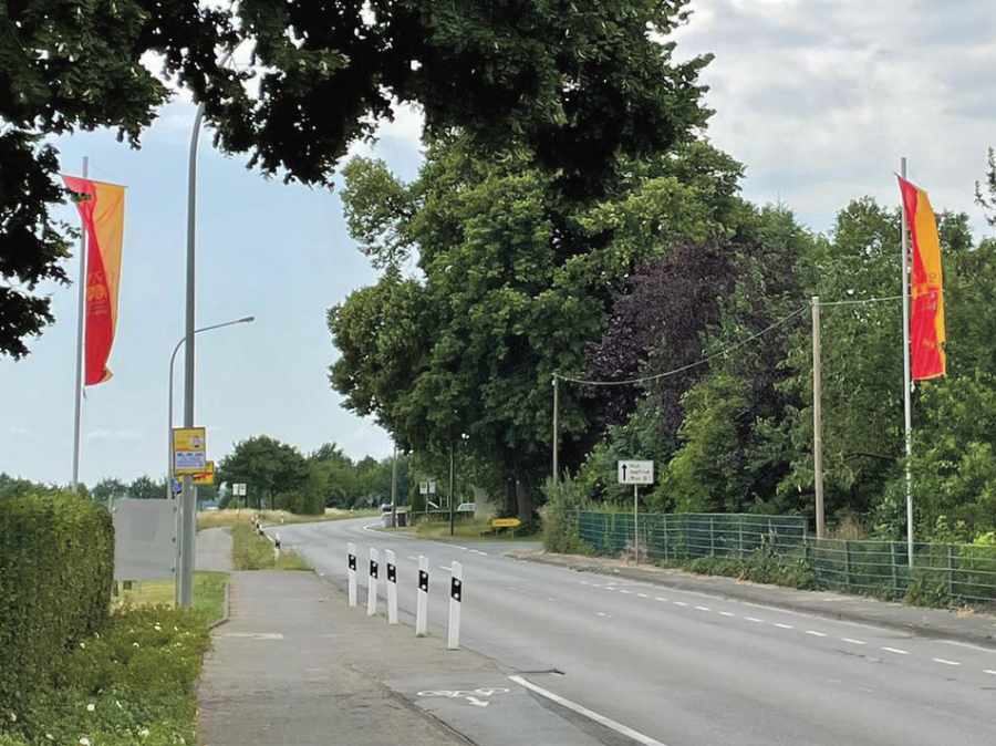 Fahnen an der Wewerstr.