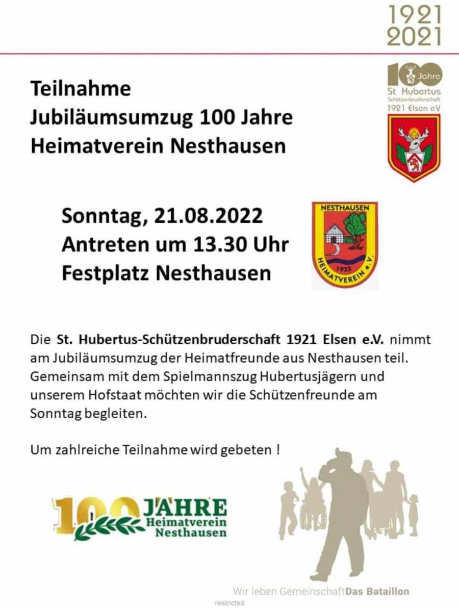 Jubilaeumsumzug 100 Jahre Heimatverein Nesthausen